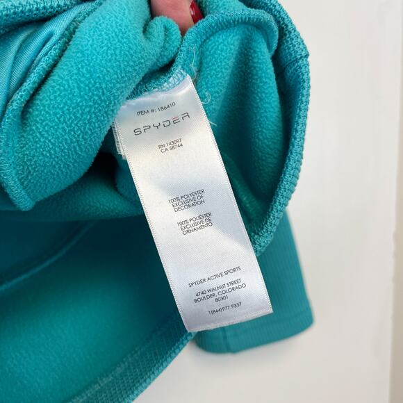 Spyder Girls L 14/16 Fleece Blue Full Zip Jacket Knit - Picture 5 of 11